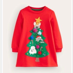 Mini Boden Appliqué Sweatshirt Dress 7-8y